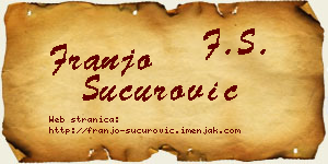 Franjo Šućurović vizit kartica